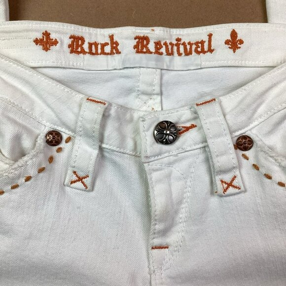 Rock Revival White Flare Jeans 26 - Picture 9 of 11